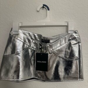 Solado silver mini skirt size XXS